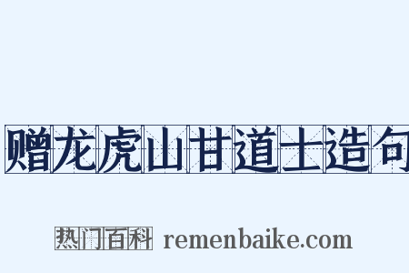 赠龙虎山甘道士造句是什么意思的图片